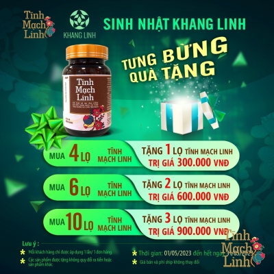 THÔNG BÁO CHƯƠNG TRÌNH “SINH NHẬT KHANG LINH, TƯNG BỪNG QUÀ TẶNG” LÊN ĐẾN 900K